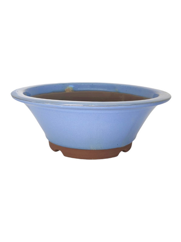 Pot rond profond émaillé japonais - Bleu lavande