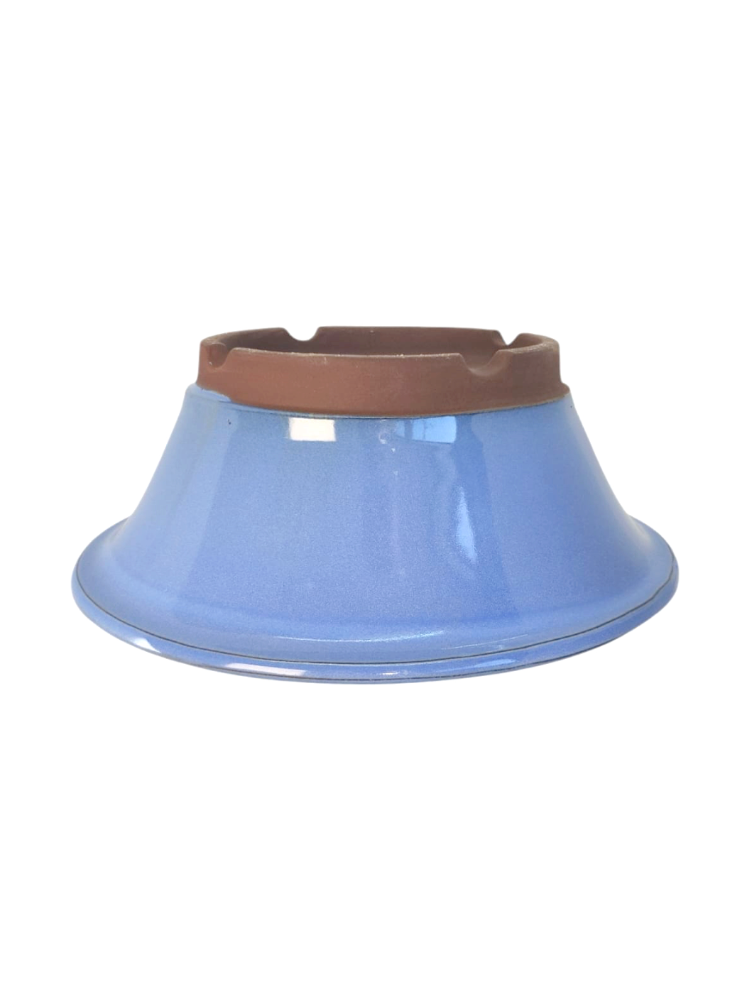 Pot rond profond émaillé japonais - Bleu lavande