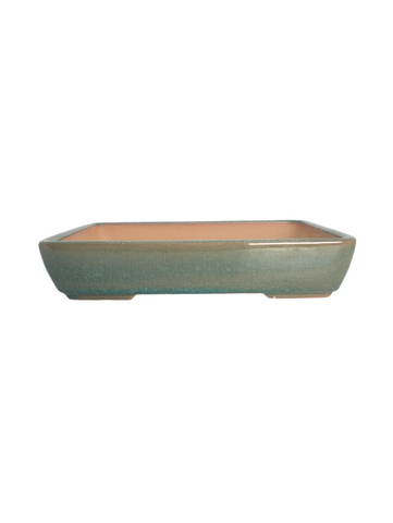 Pot rectangulaire émaillé vert