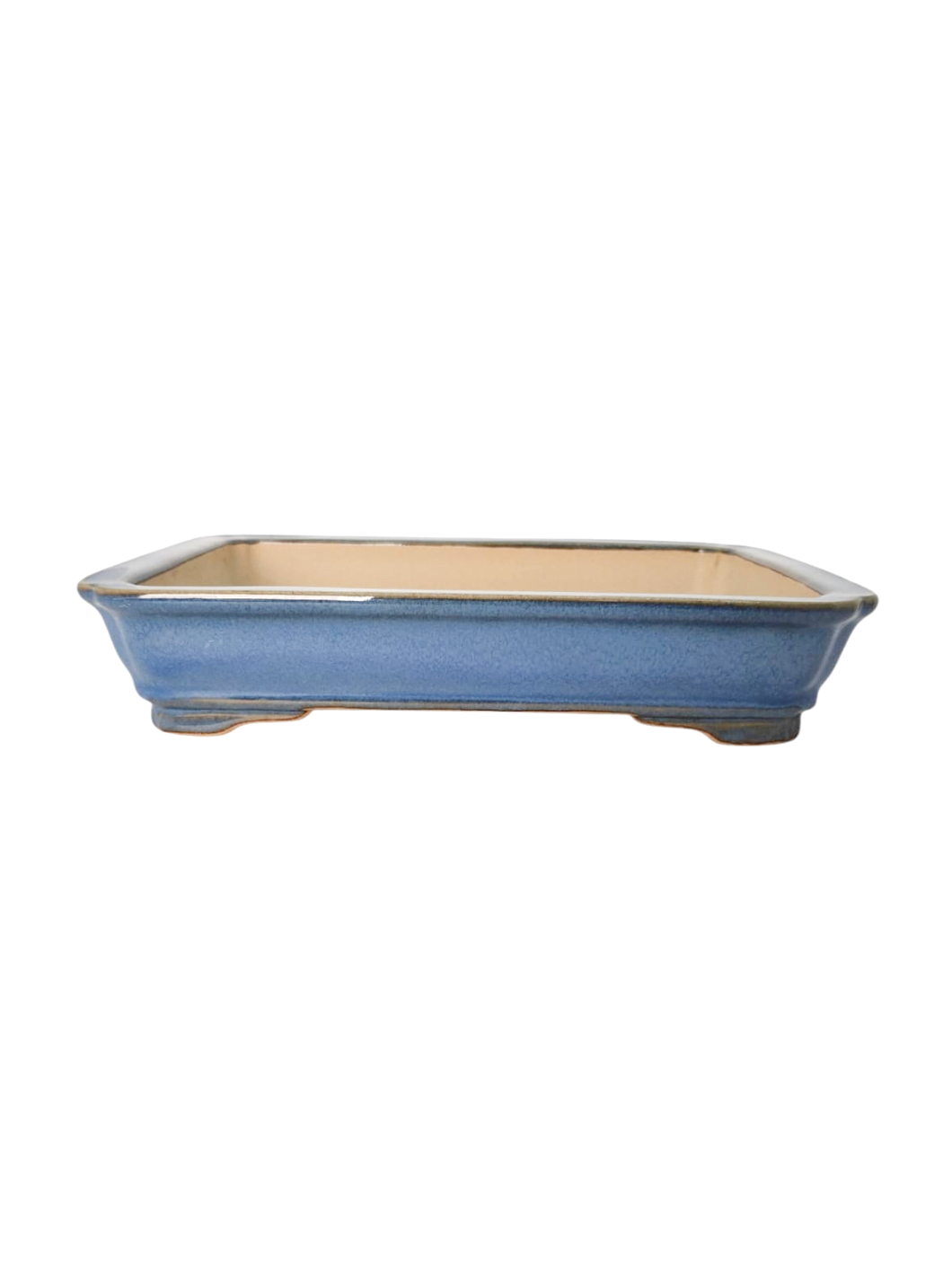 Pot à bonsaï émaillé bleu
