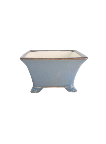 Pot carré bleu gris