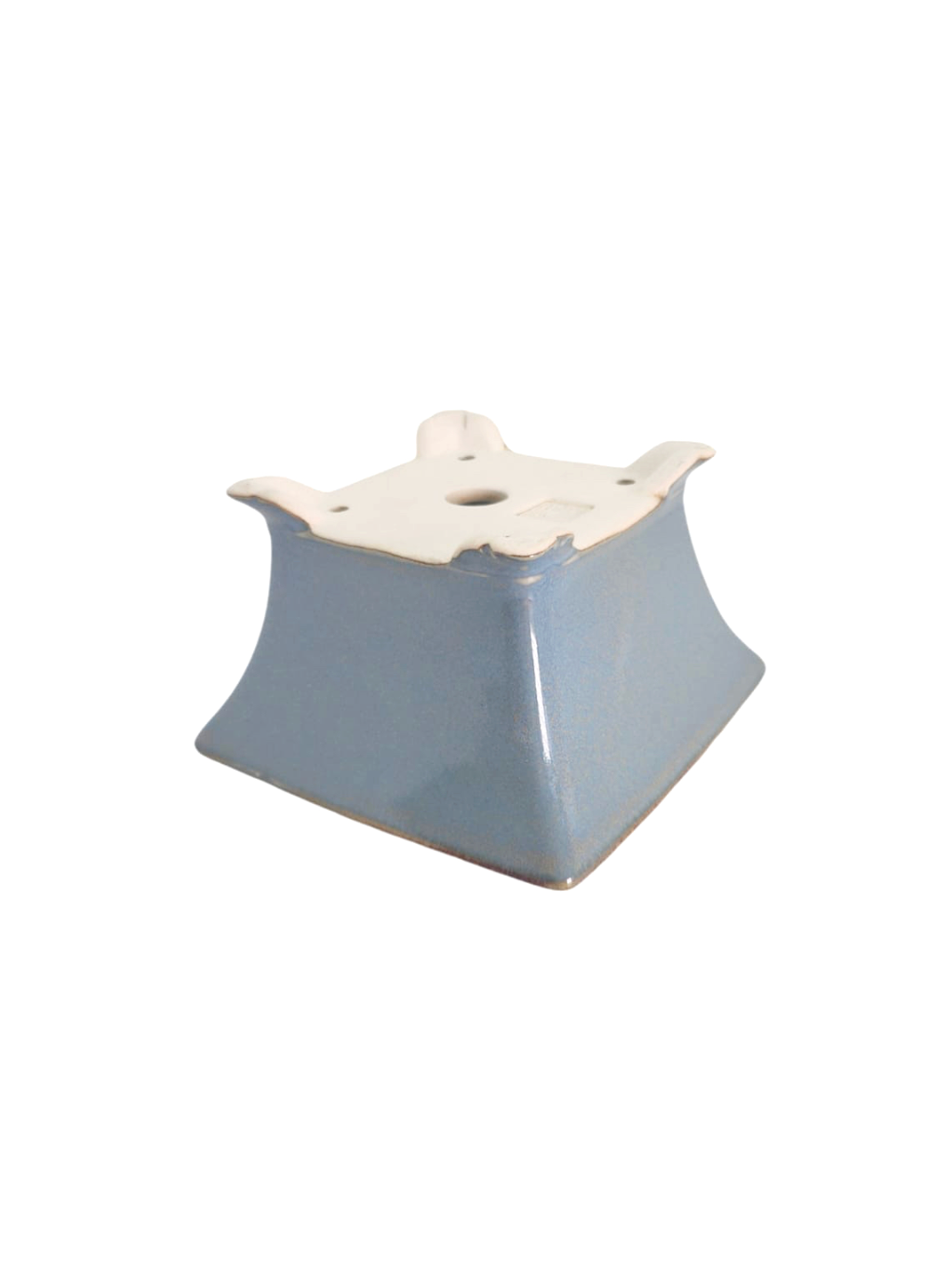 Pot carré bleu gris