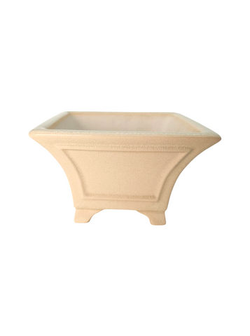 Pot carré beige