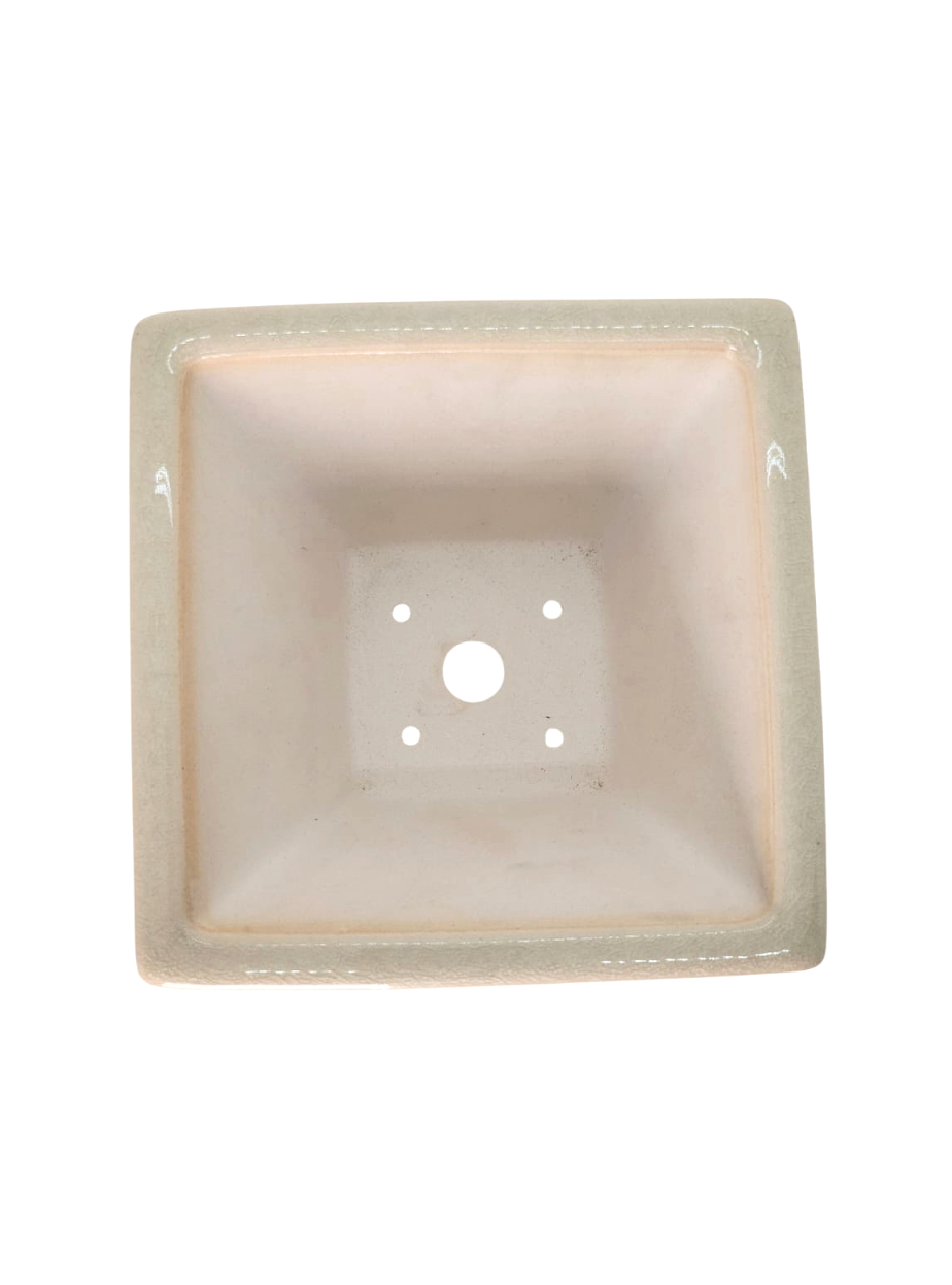 Pot carré beige
