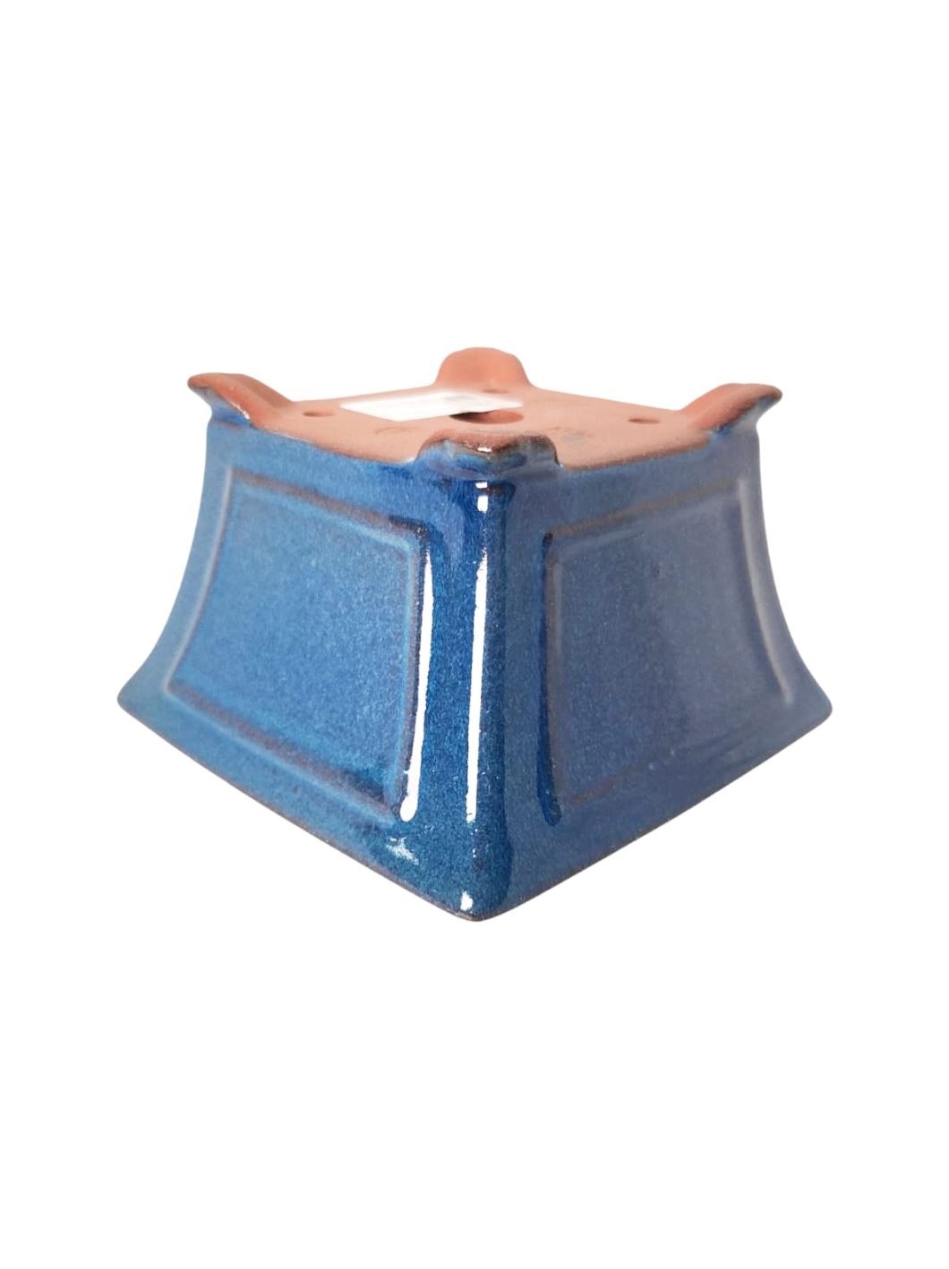 Pot carré bleu de Chine