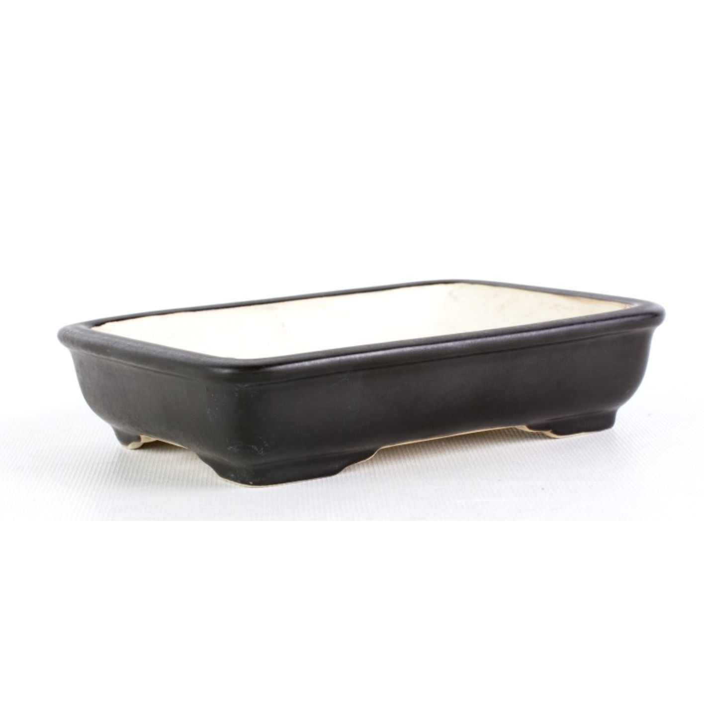 Pot rectangulaire pour bonsaï émaillé - Noir