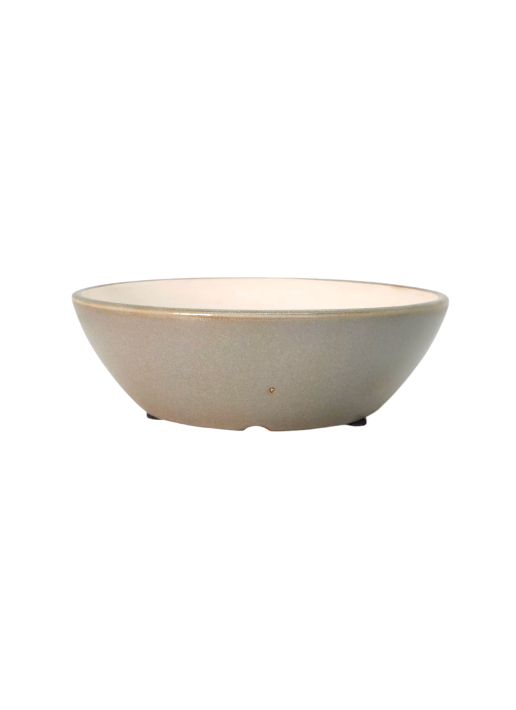 Pot rond émaillé bleu gris