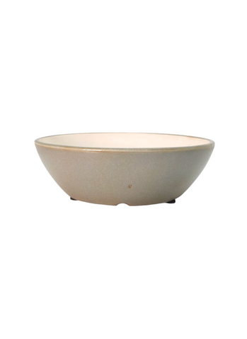 Pot rond émaillé bleu gris