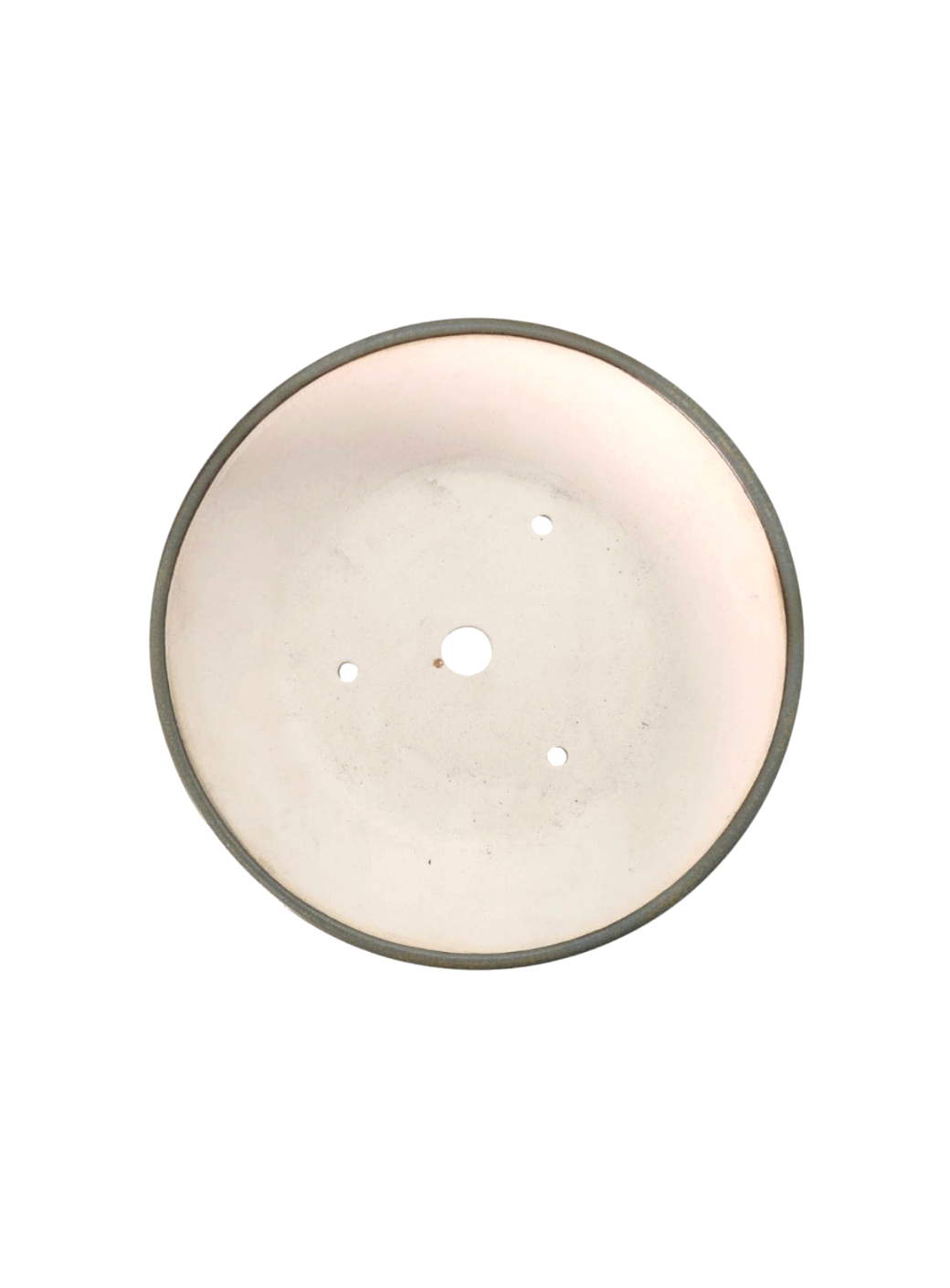 Pot rond émaillé bleu gris