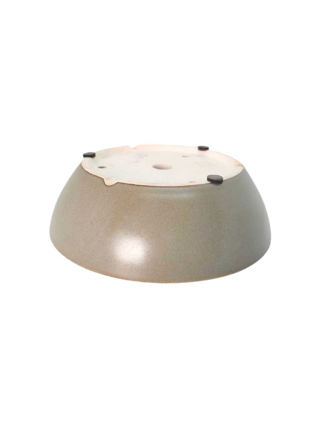 Pot rond émaillé bleu gris