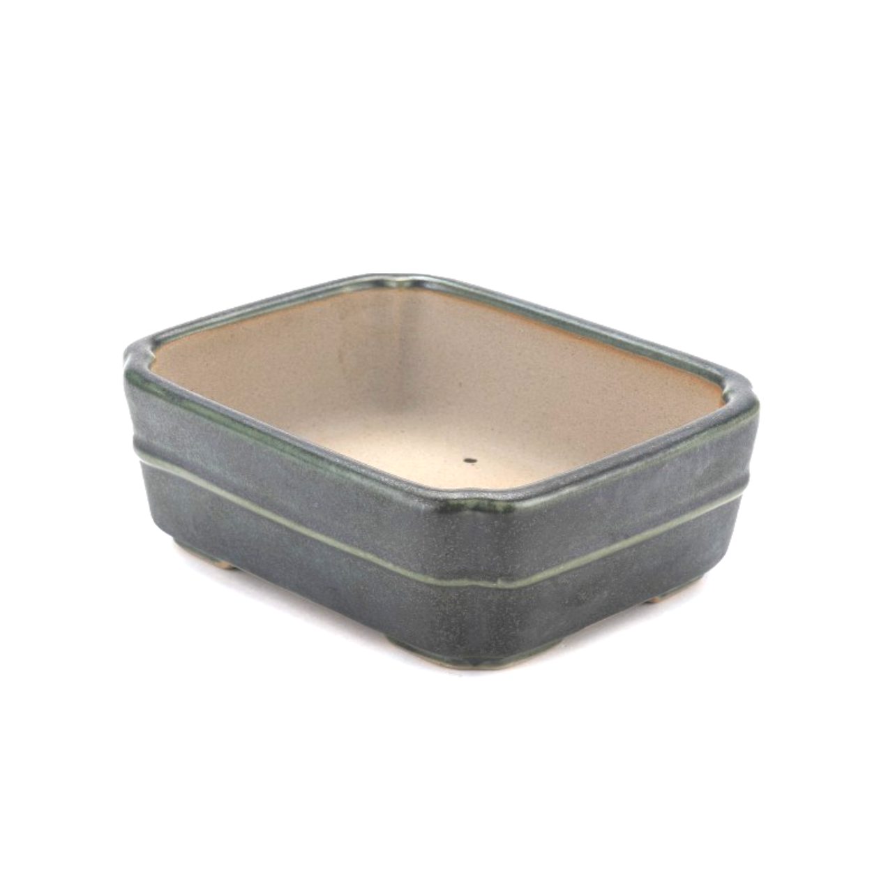 Pot pour bonsaï émaillé - Vert