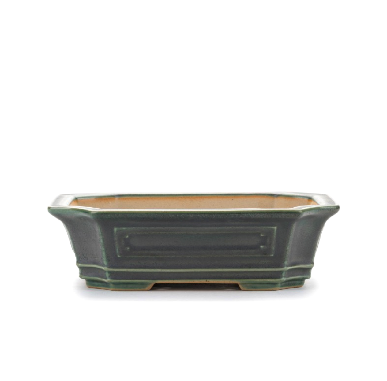 Pot pour bonsaï émaillé - Vert