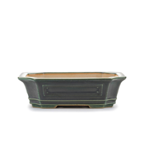 Pot pour bonsaï émaillé - Vert