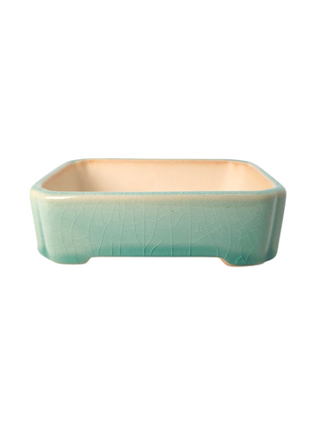 Pot rectangle vert turquoise