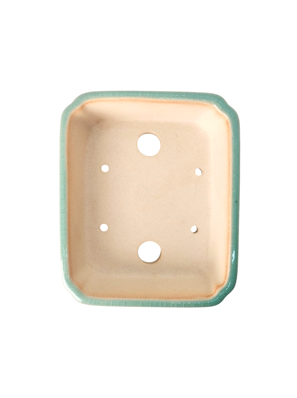 Pot rectangle vert turquoise