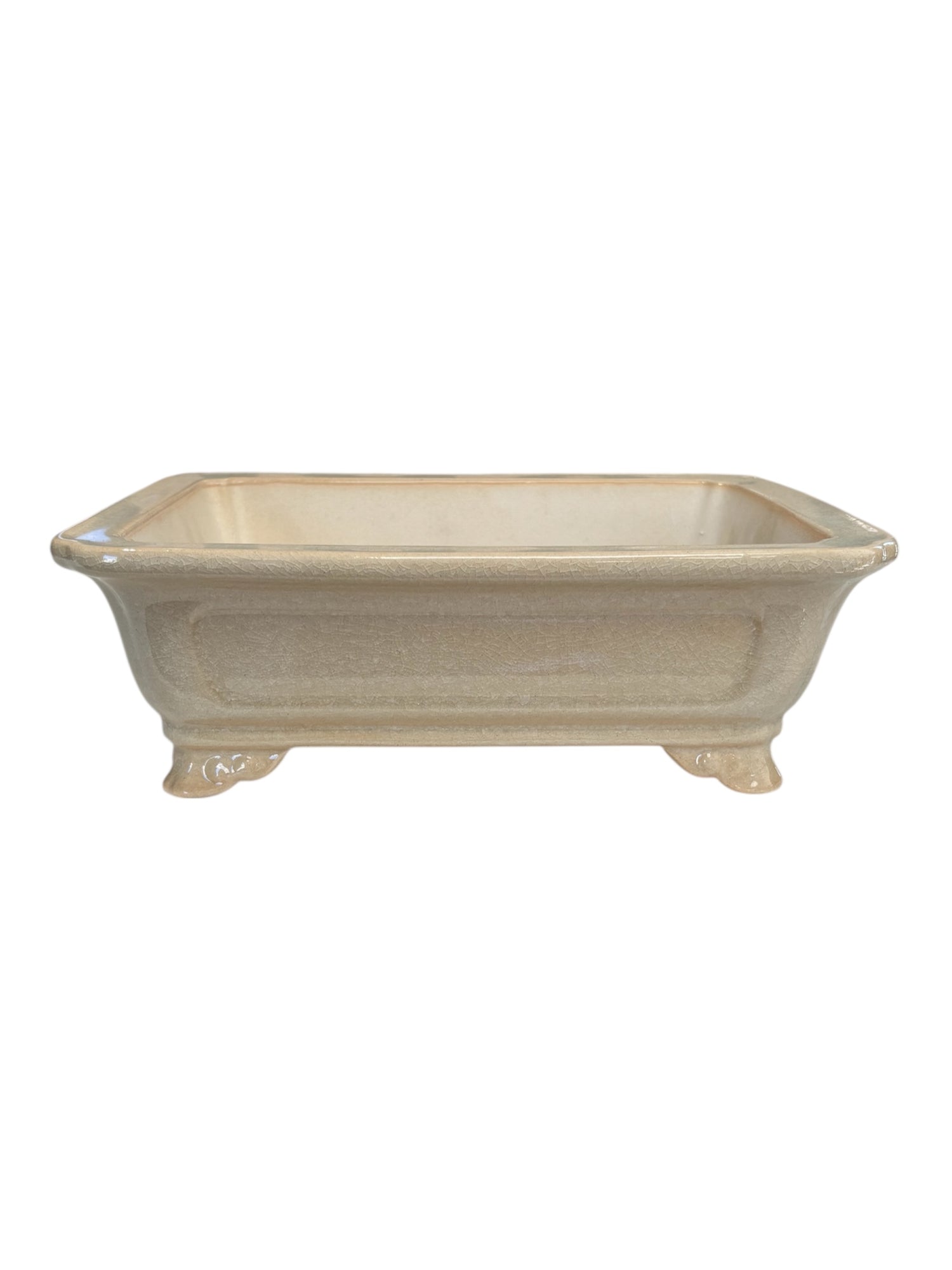 Pot bonsaï rectangulaire - beige (26.5*20*h9cm)