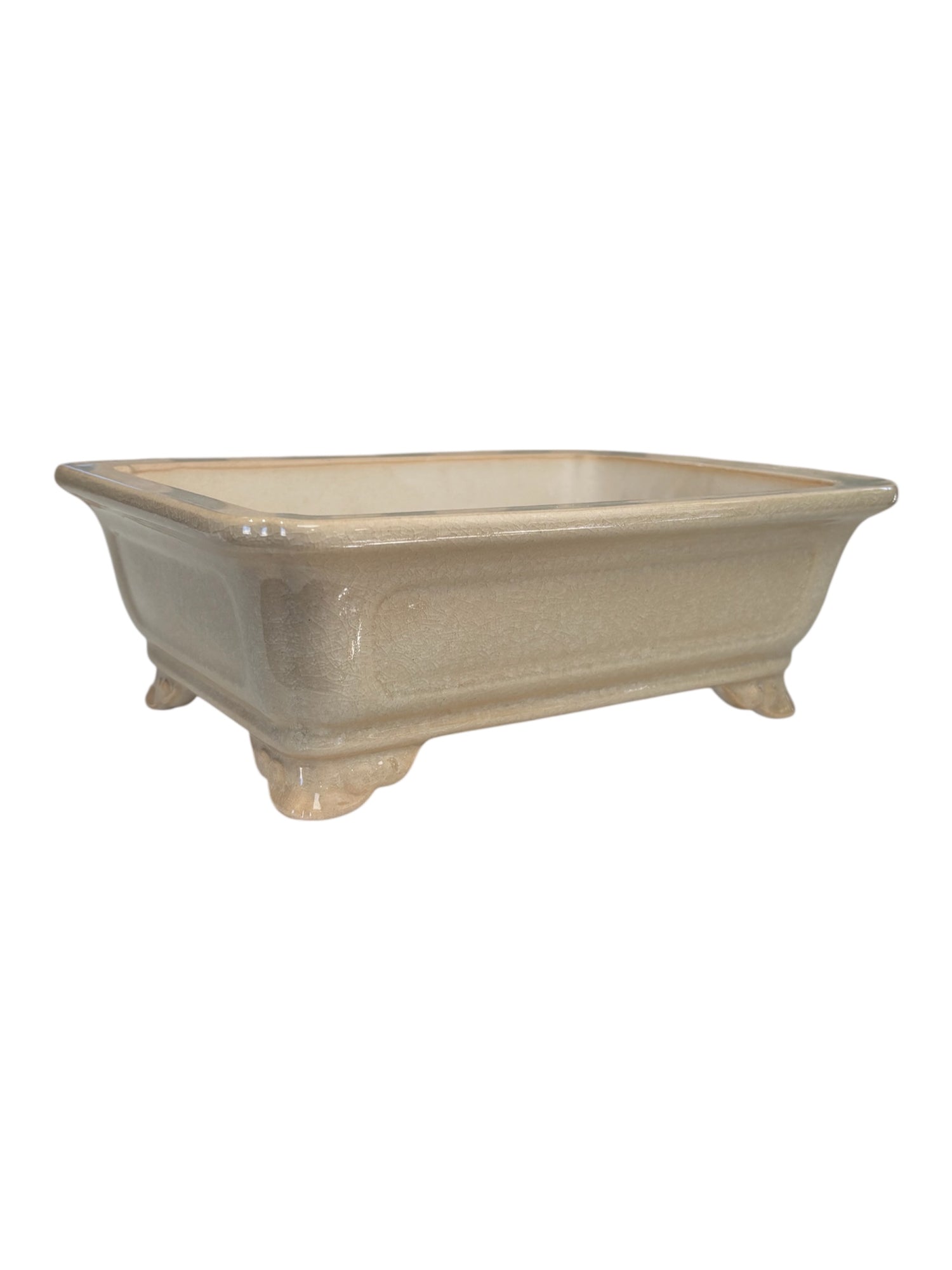 Pot bonsaï rectangulaire - beige (26.5*20*h9cm)