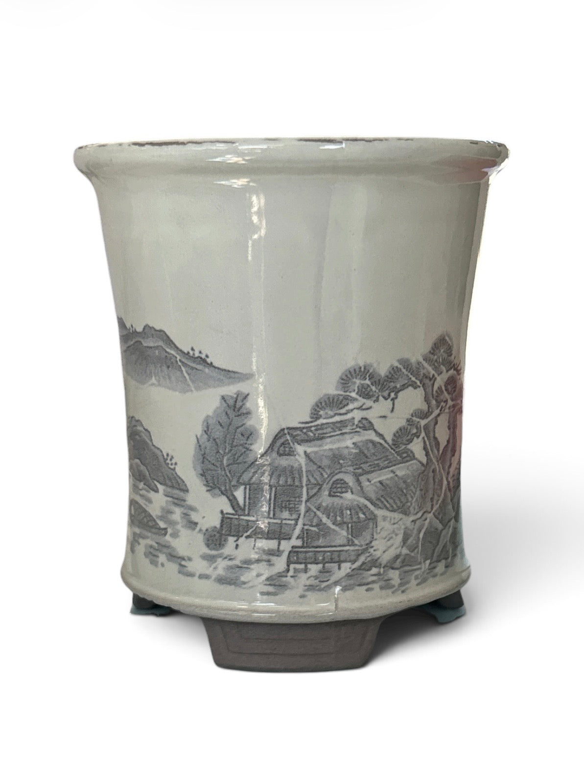 Pot bonsaï émaillé (8*8*h9cm)