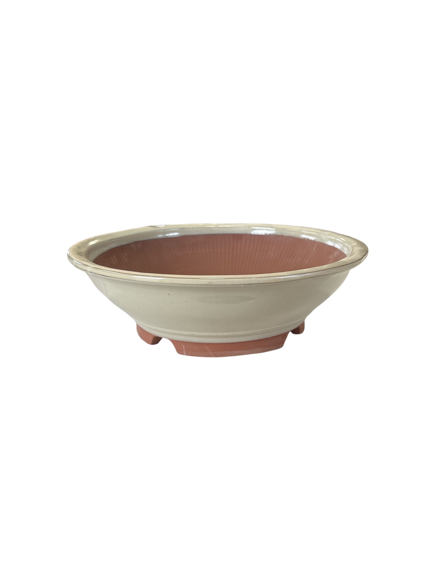 Pot rond émaillé japonais - Beige