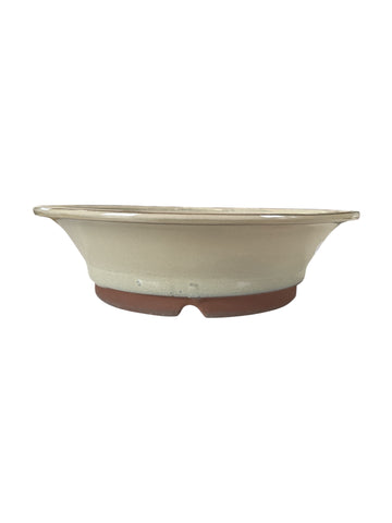 Pot rond émaillé japonais - Beige