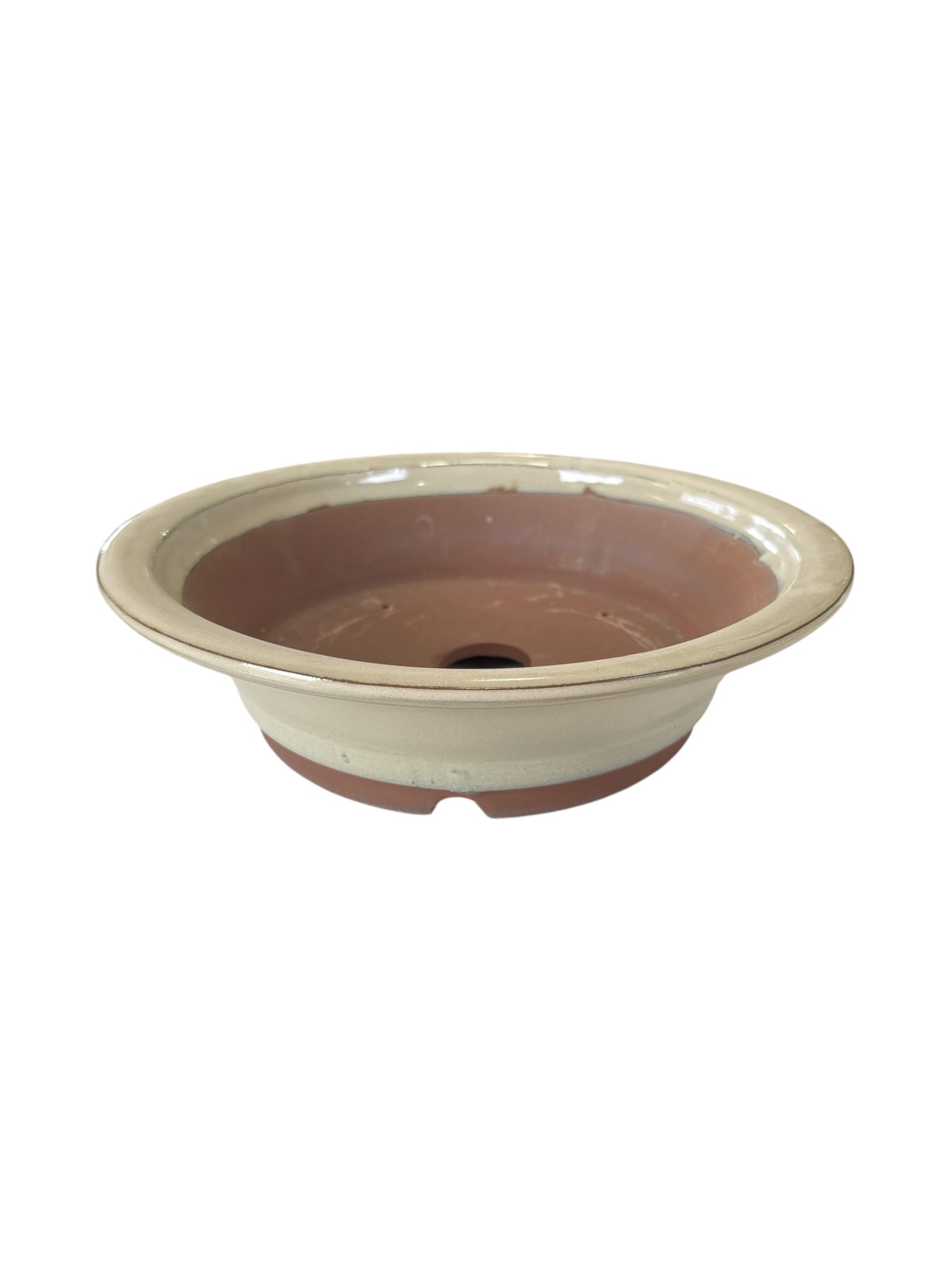 Pot rond émaillé japonais - Beige