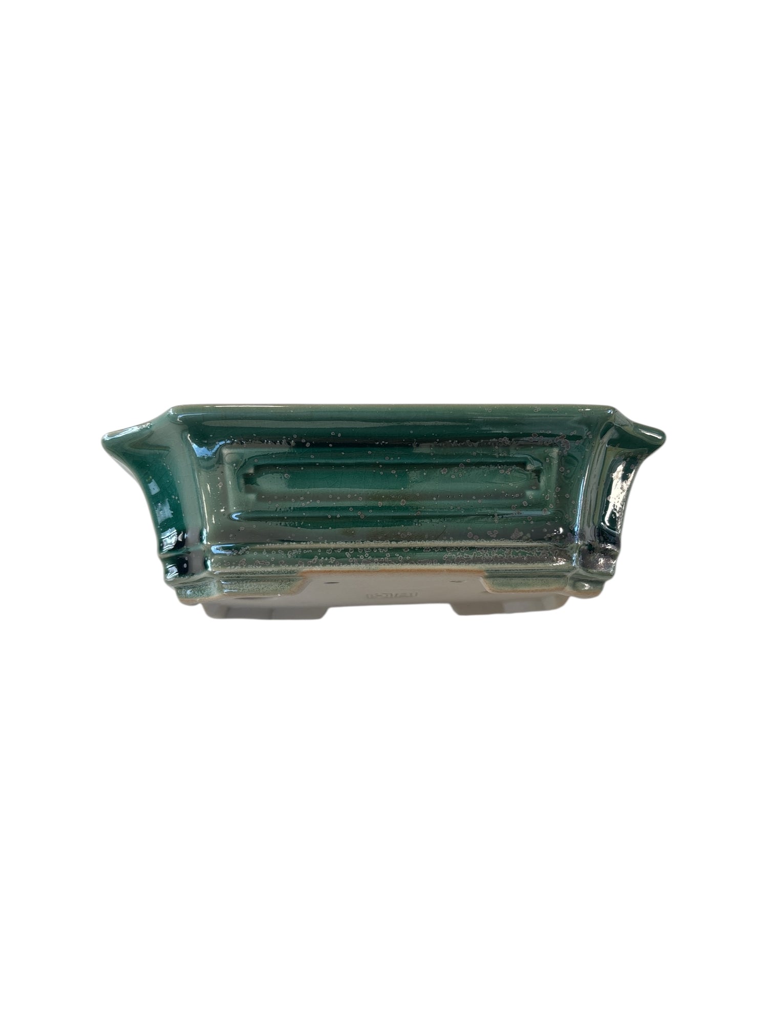 Pot pour bonsaï émaillé - Vert brillant