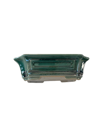 Pot pour bonsaï émaillé - Vert brillant