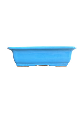 Pot à bonsaï émaillé Bleu ciel
