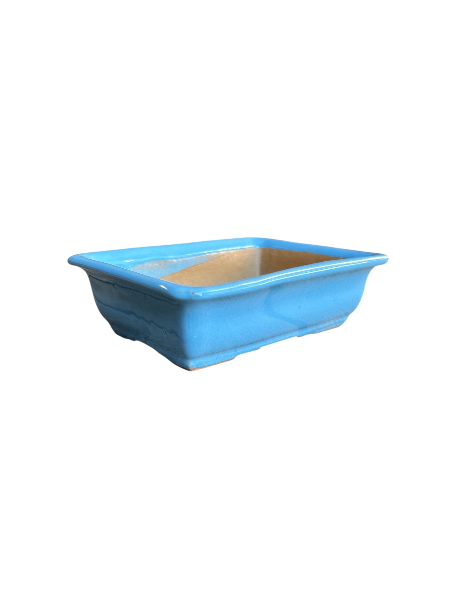 Pot à bonsaï émaillé Bleu ciel