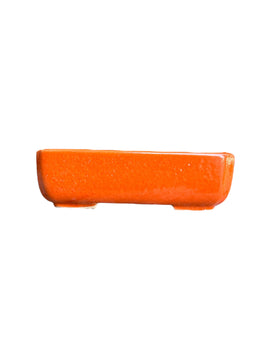 Pot à bonsaï émaillé orange