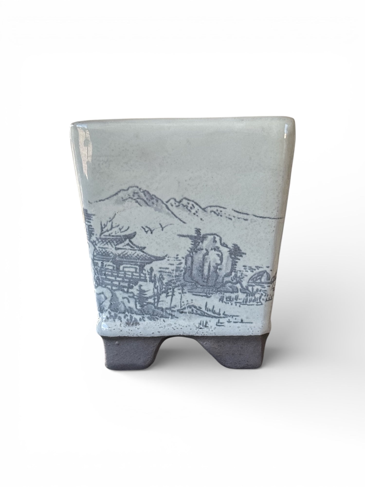 Pot bonsaï émaillé (8*8*h9cm)