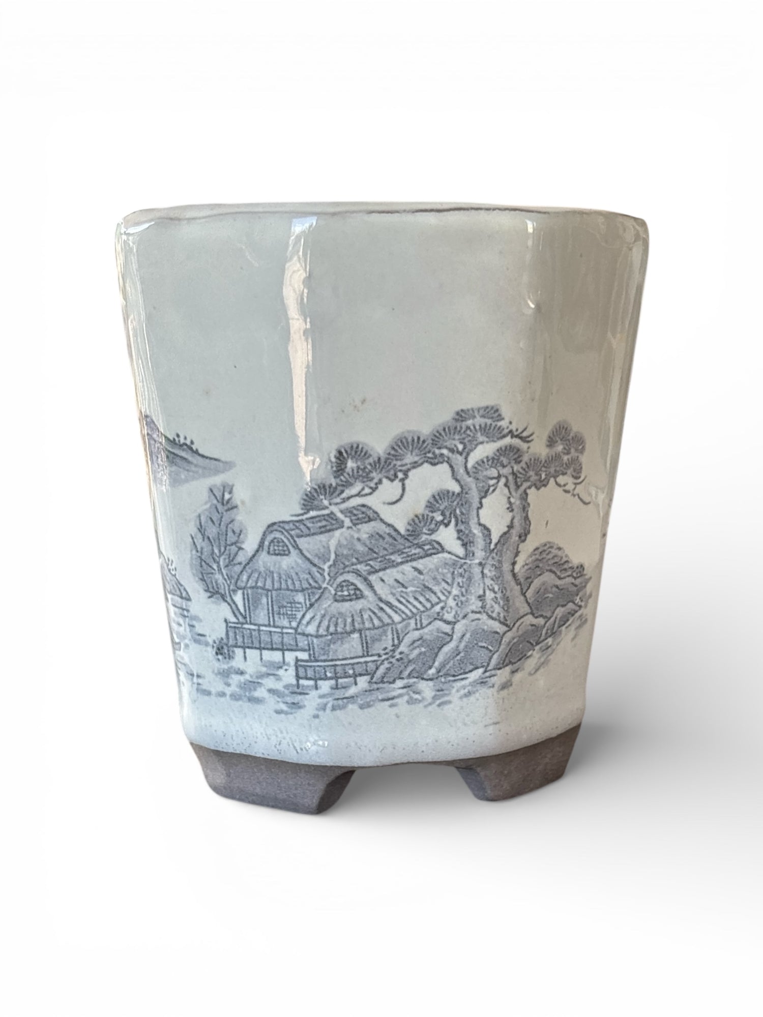 Pot bonsaï émaillé (8*8*h9cm)