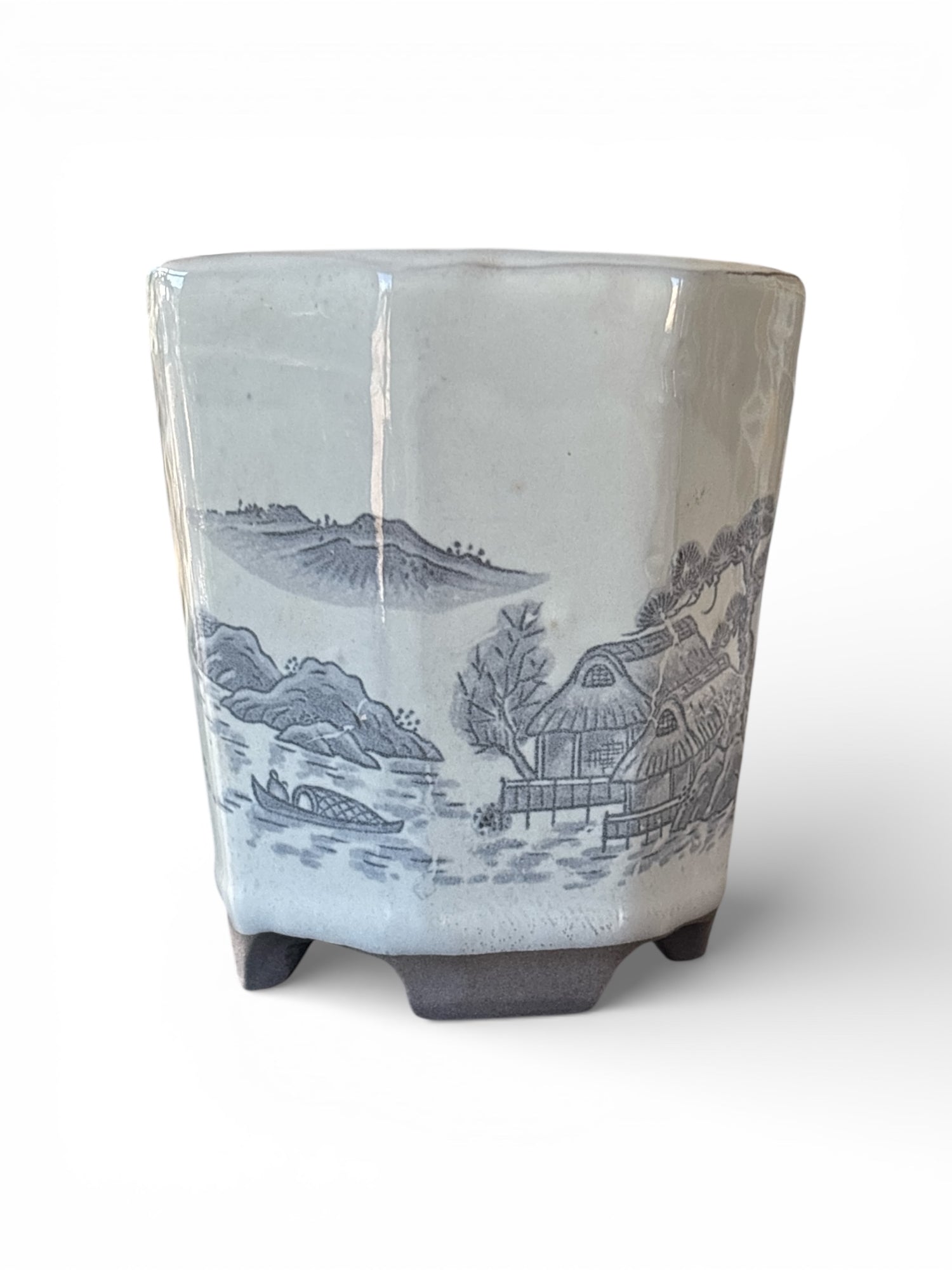 Pot bonsaï émaillé (8*8*h9cm)