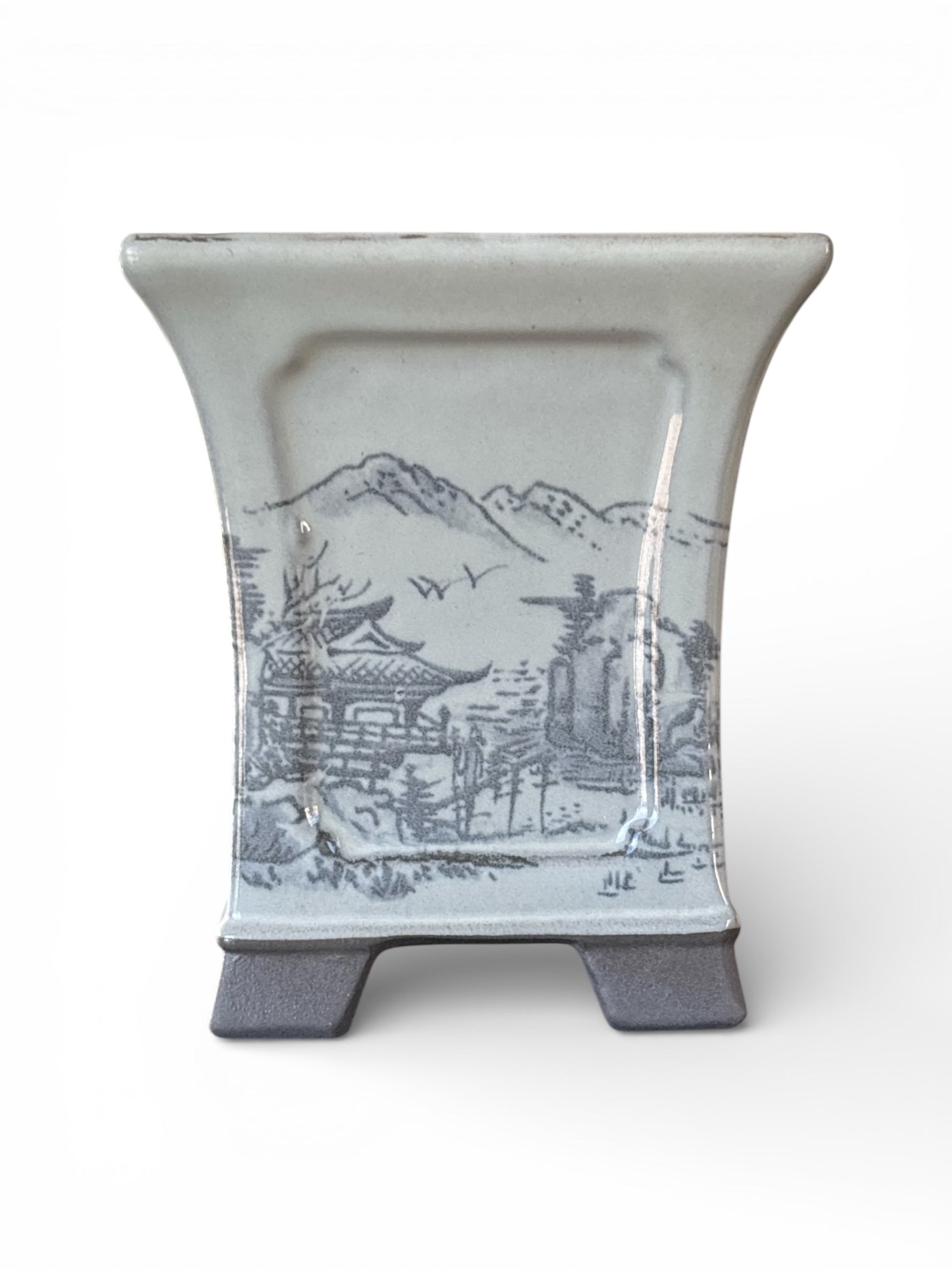 Pot bonsaï émaillé (8*8*h9cm)