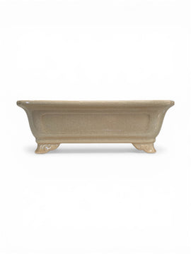 Pot bonsaï rectangulaire - beige (26.5*20*h9cm)