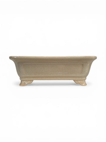 Pot bonsaï rectangulaire - beige (26.5*20*h9cm)