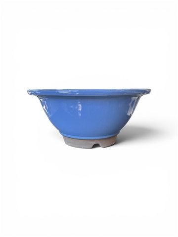 Pot rond profond émaillé japonais - Bleu lavande