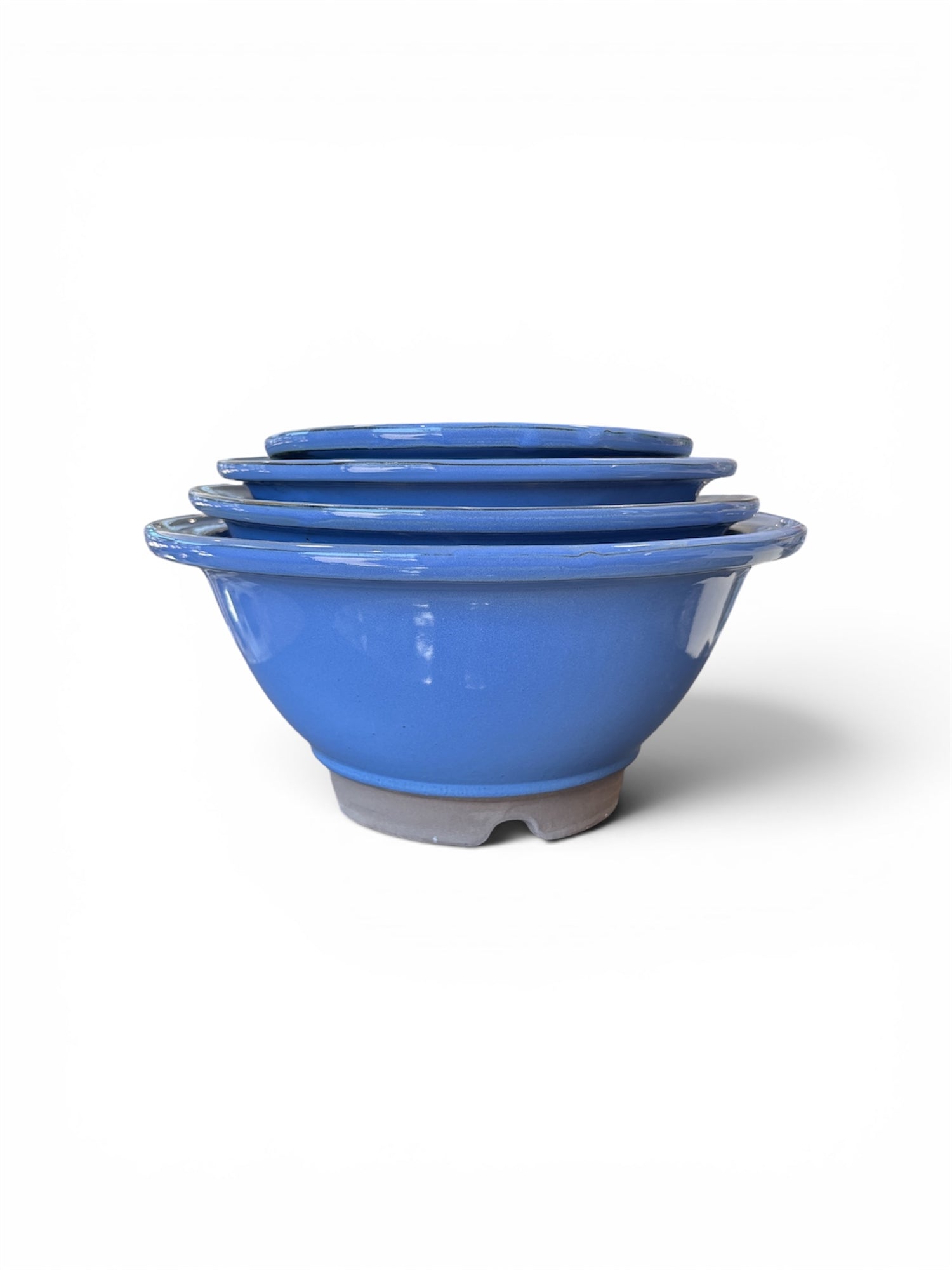 Pot rond profond émaillé japonais - Bleu lavande