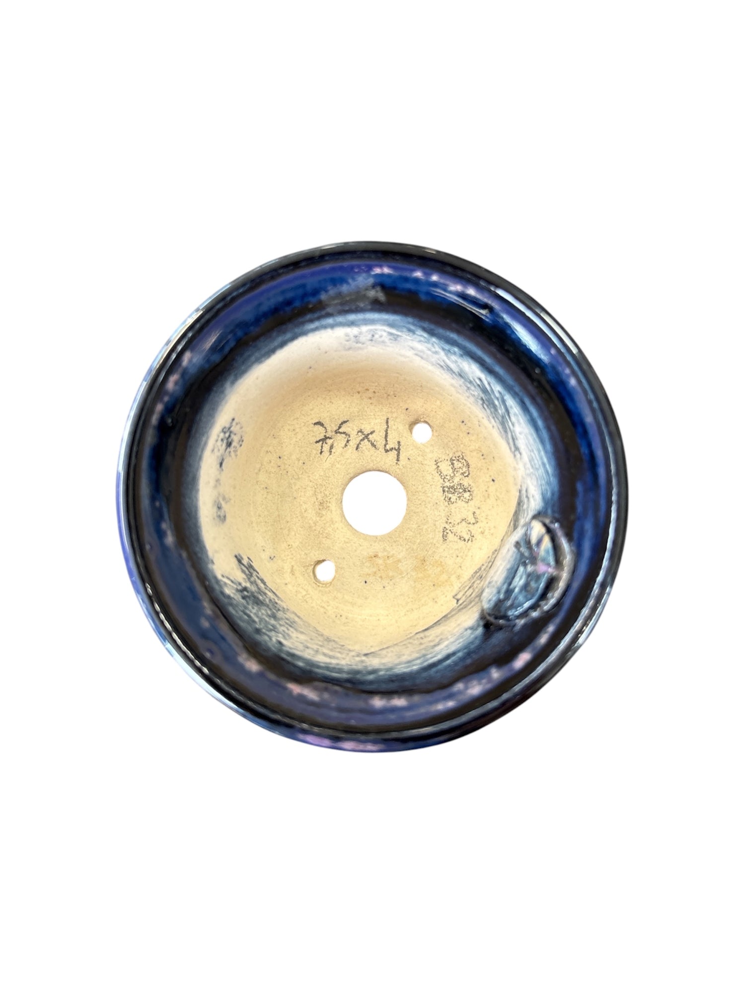 Céramique Sabine Besnard - Bleu/Violine (7.5*h4cm)