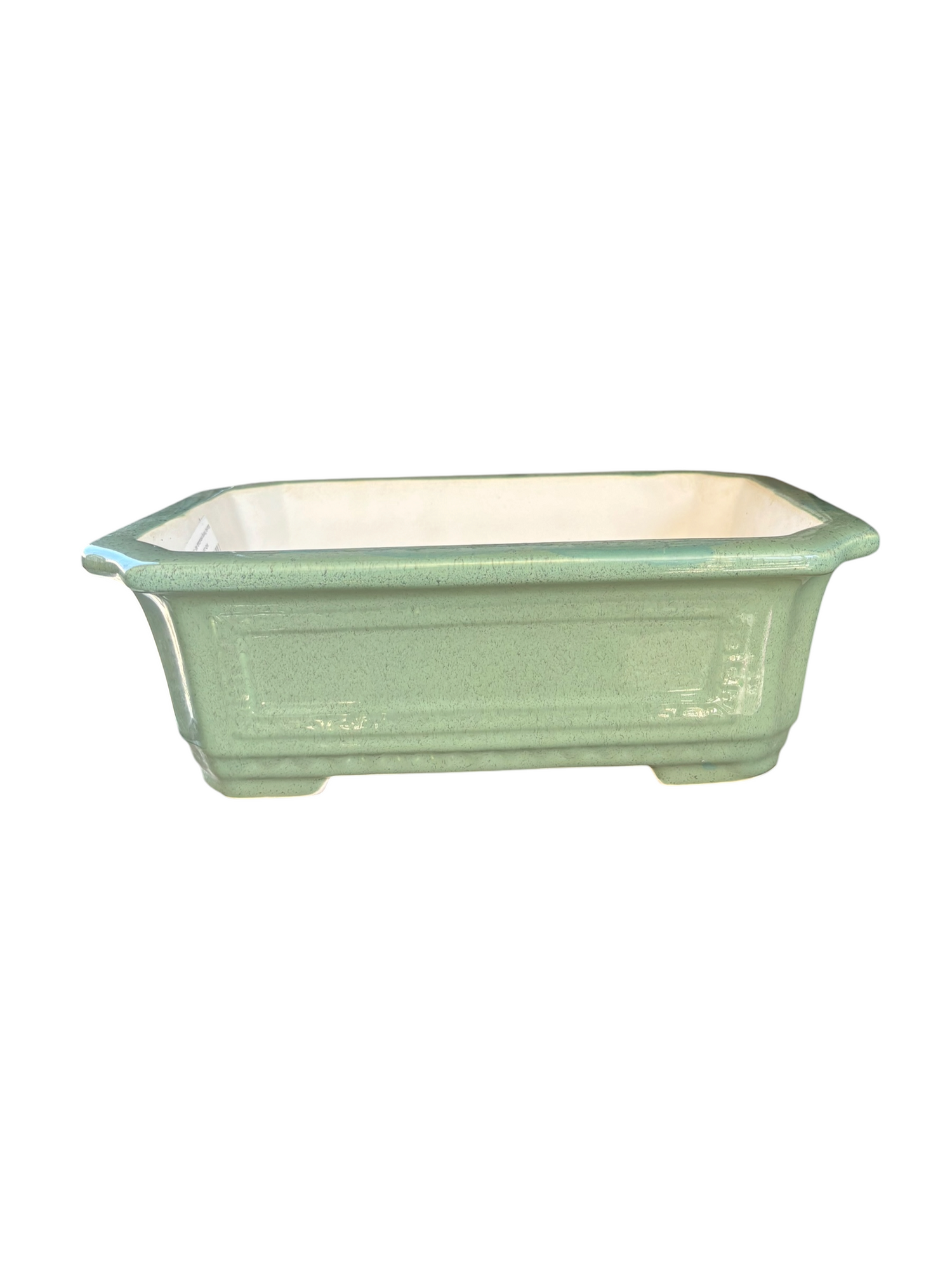 Pot bonsaï rectangulaire - Vert d'eau (31.5*22*h10.5cm)