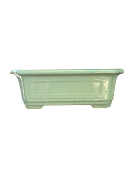 Pot bonsaï rectangulaire - Vert d'eau (31.5*22*h10.5cm)
