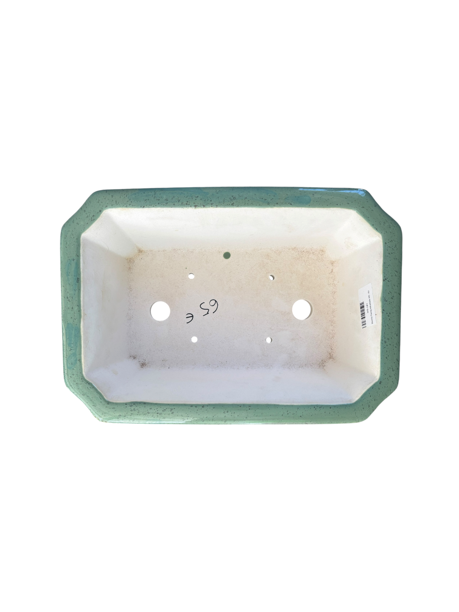 Pot bonsaï rectangulaire - Vert d'eau (31.5*22*h10.5cm)