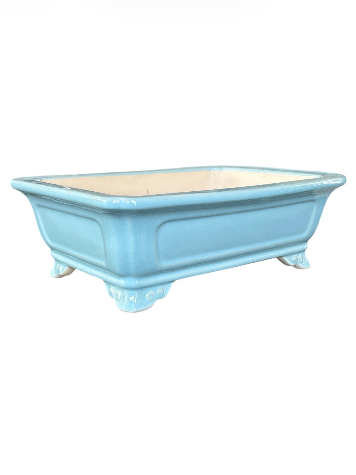Pot rectangulaire - bleu clair (26.5*20*h9cm)