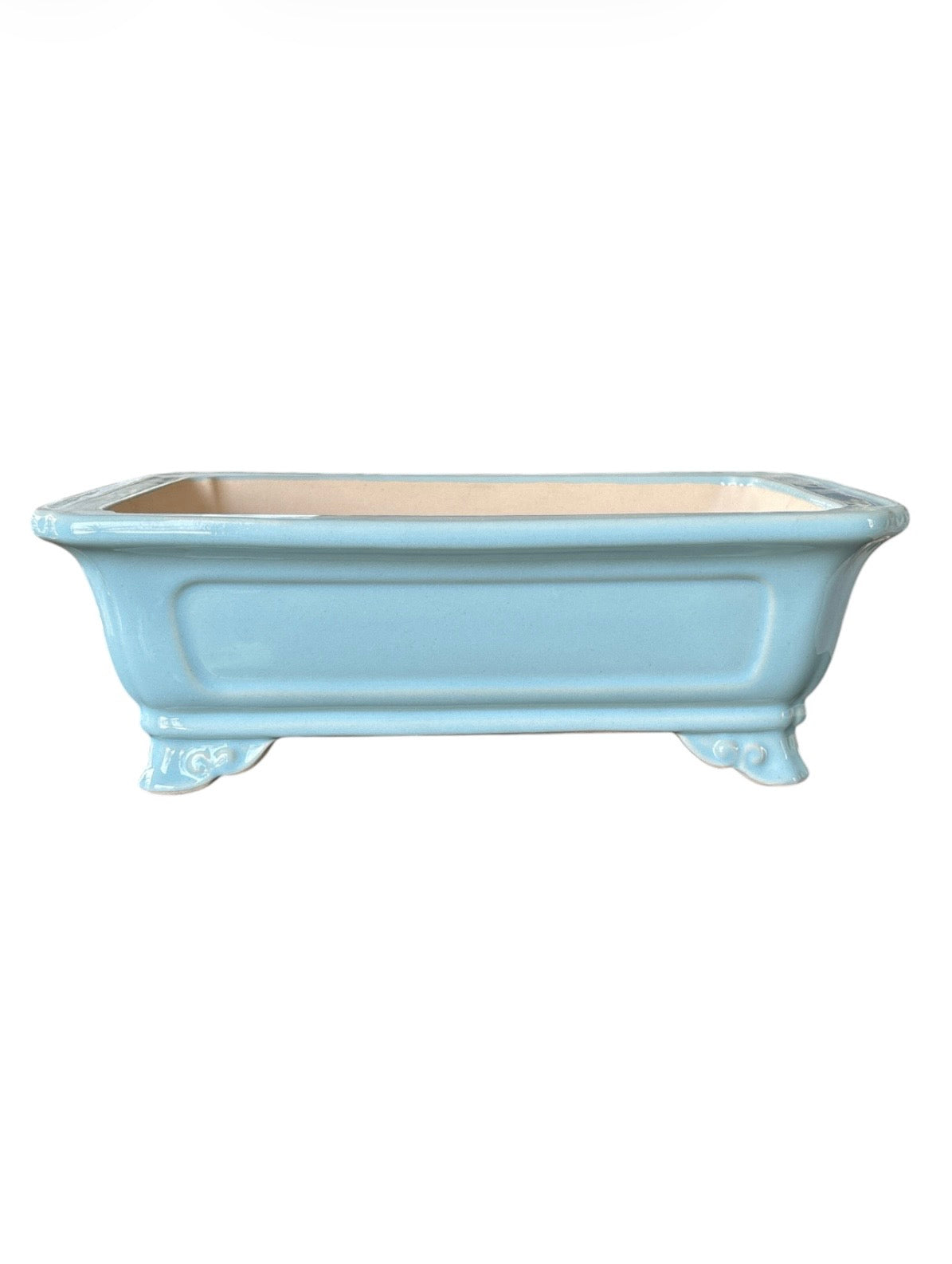 Pot rectangulaire - bleu clair (26.5*20*h9cm)