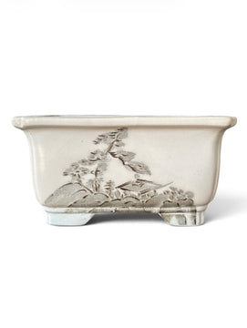 Pot bonsaï émaillé (10*8.5*h5cm)