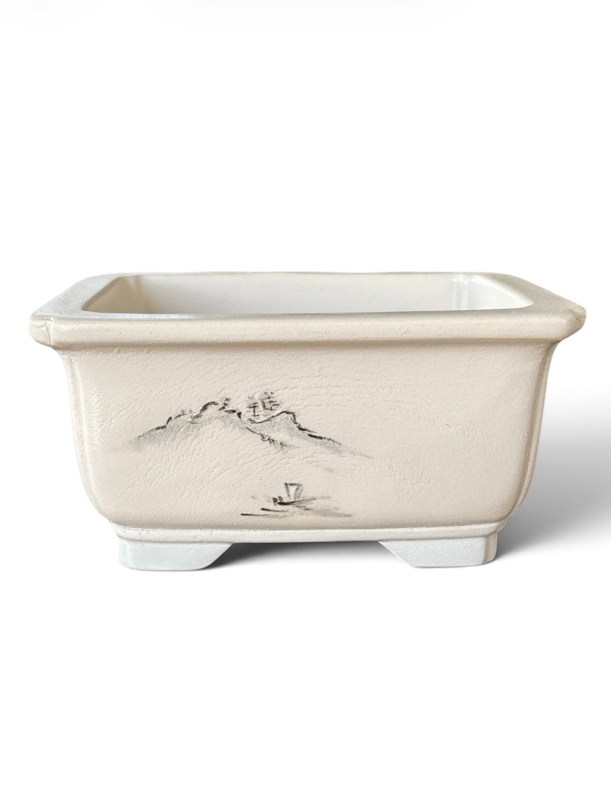 Pot bonsaï émaillé (10*8.5*h5cm)