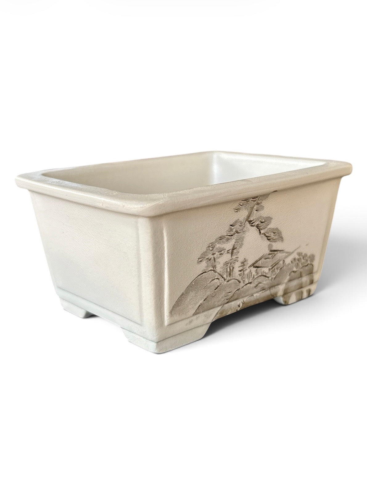 Pot bonsaï émaillé (10*8.5*h5cm)