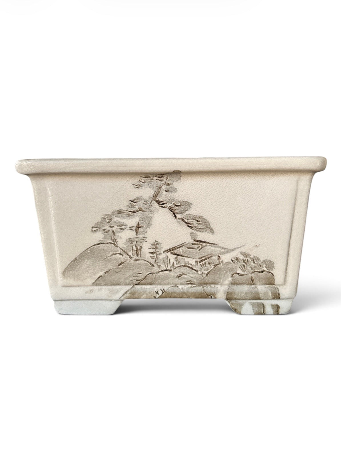 Pot bonsaï émaillé (10*8.5*h5cm)