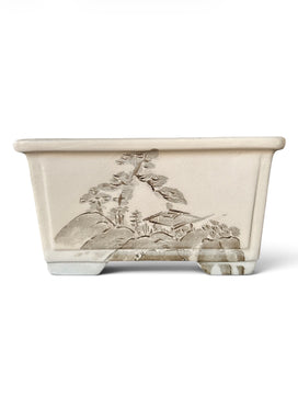 Pot bonsaï émaillé (10*8.5*h5cm)