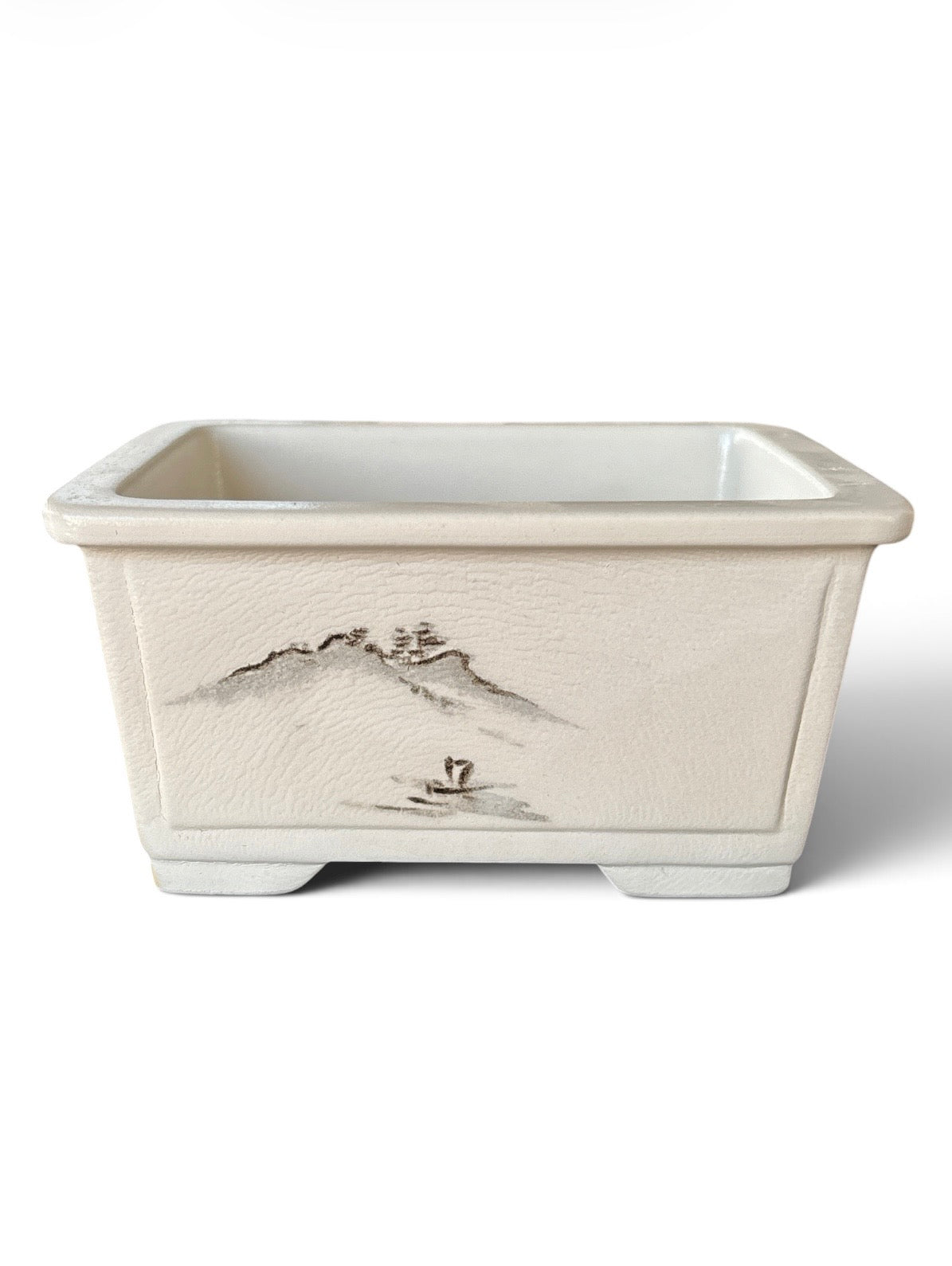 Pot bonsaï émaillé (10*8.5*h5cm)